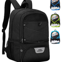 HMLIN Soccer Backpack,Basketball Backpack with Ball Compartment &Shoe Compartment,Sports Bag for Basketball,Soccer,Football& Volleyball