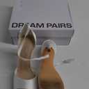 DREAM PAIRS Women's Stiletto High Heels Platform Ankle Strap Square Open Toe Dress Sexy Sandals (8, White-satin)
