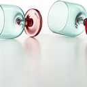 MU16 Jelly Collection short wine glass Crystal Wine Glasses, 11.2 oz  Lead-Free Drinking Glasses for Easter, Parties, Weddings, and Anniversaries Azure Raspberry