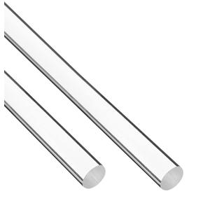 2pcs 1" Dia x 24" L Clear Acrylic Lucite Rod Dowel for DIY Projects Crafts Curtain Rods &More, Plastic Rod, Durable and Sturdy Acrylic Material
