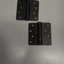 Self Closing Door Hinge 4 inch Matte Black Auto Close Hinges Adjustable 4 x 4 Inch Spring Hinges Door Closer Hinge 1/4" Radius Corner Commercial Auto Self-Closing Hinge UL Listed, 2 Pieces