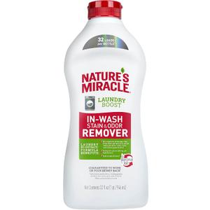 Natures Miracle Laundry Boost In-Wash Stain and Odor Remover, Laundry Stain and Odor Removing Additive For All Machines, Spray, 32 oz