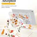 Shorogyt for iPad Air 11 Inch Case M3 2025&M2 2024/Air 5th Generation 2022/Air 4th Gen 2020/Pro 11 Inch Case Magnetic Stand for Women - Cute 360 Degree Rotating Covers Girls Pencil Holder,Mushroom