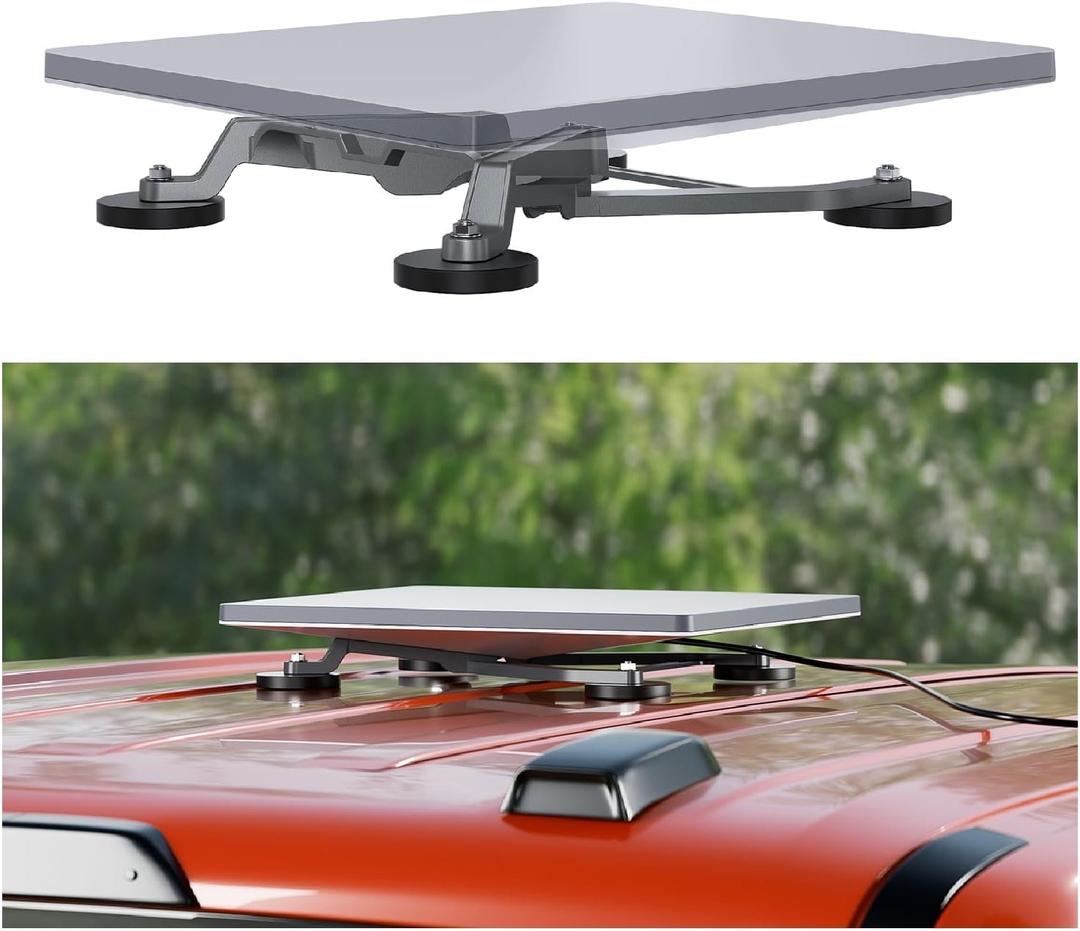Starlink Mini Mount with Portable Magnetic Aluminum Alloy Mount - Housetop Roof,RV, Car Windows, Sunroofs Starlink Mini Holder with 66MM Strong Suction(Magnetic)