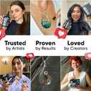 CRAFT RESIN 500g UV Resin Kit Hard Type Low Viscosity  Crystal Clear and No-Yellowing UV Resin Glue for DIY, Jewelry Making, Molds Casting and Polymer Clay Projects - Fast Cure Under UV Light