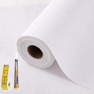 Shelf Liners for Kitchen Cabinets 12in x 20FT, Non Adhesive Drawer Liner Pure White Thickened Shelf Liner Non-Slip Easy to Clean for Tool Box Refrigerator with Knife and Tape Measure