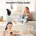 Cinnado Security Camera Indoor-2K 360 WiFi Cameras for Home SecurityPet/Dog/Baby Camera with Phone app, 2-Way Audio, Night Vision, 24/7 SD Card Storage, Works with Alexa & Google Home (2.4Ghz)-D1