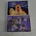 500 Piece Abstract Art Jigsaw Puzzle for Adults: Inspirational Chicken Animal Design - Challenging Educational Puzzle with Letters on Back for Mindfulness & Family Bonding