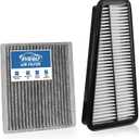 Engine+Cabin Air Filters Kit Only Fit Gas Version for 2003-2009 Toyota 4RUNNER 4.0L(Not for 4.7L), 2007-2009 FJ CRUISER 4.0L Engine Air Filter Automotive Accessories Replace CF9846A CA9683
