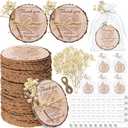 LemonRoad 251 Pcs Wedding Favors for Guests Cork Coasters Bulk Thank You for Celebrating with Us Party Decoration Cards Flower and Organza Bags for Wedding Gift Bridal Shower Party Favors