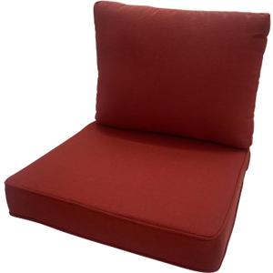 Outdoor Seat/Back Deep Chair Cushion Set for Patio Furniture - Lounge Chair Cushions with Ties - Waterproof Patio Chair Cushions 19x19