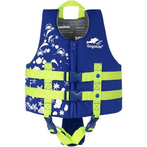 Gogokids Toddler Swim Vest, Kids Floaties Boys & Girls Buoyancy Jacket for Pool & Beach, (Blue Dolphin)  6-7 Years, Large 