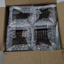 Sopicoz Wood Bed Risers Set of 4, Square Furniture Risers, 4 inch Couch Risers Heavy Duty Bed Lifters Brown Bed Frame Risers Blocks, Lifters for Sofa, Chair, Cabinet, Dresser, Nightstand