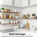 Long Wall Shelf,Large Floating Shelves for Wall,Wood Floating Bookshelves Hanging,Book Storage Display for Living Room Bedroom Office Bathroom Decor,4 Pack,47 Inch,Carbonized Black