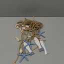 Deco 79 Jute Rope Fish Home Wall Decor Layered Hanging Wall Sculpture with Blue Starfish and Shell Accents, Wall Art 6" x 2" x 24", Brown (5.9L" x 1.8W")