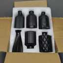 12pcs Glass Black Bud Vases Set, Small Vases for Flowers, Bud Vase for Centerpieces in Bulk, Mini Vintage Vase for Rustic Wedding Decorations, Office and Home Table Flower Dcor