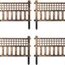 Plastic Outdoor Decor Garden Flower Edger Fence, Border, Set of 4 Panels, Bronze