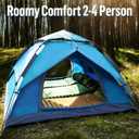 Night Cat Instant Popup Tents 2-3 Persons with Footprint Tarp Easy Setup Camping Tent with Rainfly Double Layers Waterproof Automatic Hydraulic Mechaism