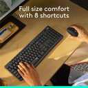 Logitech MK295 Wireless Mouse & Keyboard Combo with SilentTouch Technology, Full Numpad, Advanced Optical Tracking, Lag-Free Wireless, 90% Less Noise - Graphite