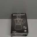 Mongdio Stovetop Espresso Maker Moka Pot, Cuban Coffee Maker Stove top coffee maker Moka Italian Espresso Greca Coffee Maker Brewer Percolator, 3 Espresso Cups, 5 oz - Black