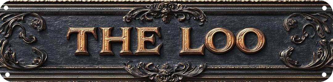 Vintage Tin The Loo Sign Retro Metal Sign for bathroom Decoration - bathroom Funny Wall Art Plaque 4x16 Inch