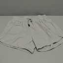 Women's Running Shorts High Waisted Quick Dry Athletic Shorts Sports Workout Gym Track Drawstring Shorts with Pockets size M bright grey-M