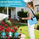 Battery Powered Sprayer 2 Gallon - Pump Sprayer Electric Garden Spray Weed Sprayer with 4 Nozzles Retractable Wand Adjustable Strap for Lawn and Yard Plant Care