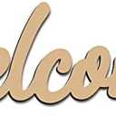 CREATCABIN Welcome Sign Welcome Wood Cutout Wooden Wall Decor Letters Laser Cut Art Unfinished Rustic Decorative DIY for Front Door Home Gallery Porch Coffee Bar Wreath Gift 11.8 x 2.4 Inch