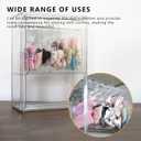 10 Pack Clear Doll Clothes Storage Bags with Hanging Rod & Hooks, Compatible with Labubu Clothes and 4-8 inch Doll Clothes - PVC Transparent Organizer Set for Dolls, Space-Saving Wardrobe System