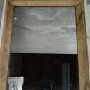 AAZZKANG Rustic Mirrors for Wall Rectangle Wooden Frame Hanging Mirror for Bedroom Bathroom Living Room Entryway Small