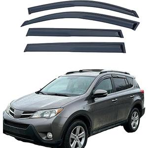 LIKDIKDIK Black Window Visors Rain Guards Deflectors for 2014-2018 Chevy Silverado 1500 & GMC Sierra 1500, 2015-2019 2500HD 3500HD Crew Cab, 4-Piece Out-Channel Vent Visors,Truck Accessories