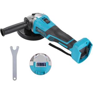 4-1/2 Inch Cordless Angle Grinder Compatible with Makita 18V Battery, High-Power Brushless Motor Electric Grinder Tool with Digital Display for Cutting, Grinding, Sanding, and Polishing Metal