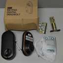 Veise Keyless Entry Door Lock with 2 Lever Handles - Electronic Keypad Deadbolt, Auto Lock, Back Lit & Easy Installation Design, Front Door Handle Sets, Oil Rubbed Bronze