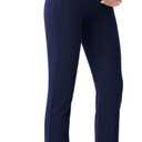 AFITNE Maternity Pants for Work Over The Belly Straight Leg Dress Slacks Strethy Pregnancy Office Casual Yoga Pants (Small, Navy1234)