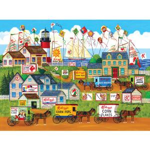 RoseArt - Kellogg's - Town by The Sea - 1000 Piece Jigsaw Puzzles for Adults