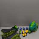 PEADUCK Toddler Car Truck Toys for Kids Ages 3-5, 10-in-1 Dinosaur Carrier Truck with Foldable Track Toys with Spray, Light & Sounds and 9 Dino Cars, Birthday Gift for 3 4 5 6 7 8 Years Old Boys Girls