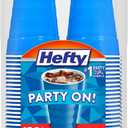 Hefty Party On Disposable Plastic Cups, Marine Blue, 18 Ounce, 120 Count