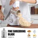 Geedel Rotary Cheese Grater, Kitchen Mandoline Vegetable Slicer with 3 Interchangeable Blades, Easy to Clean Rotary Grater Slicer for Fruit, Vegetables, Nuts (White)