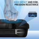 4 in 1Carrying Case for Nintendo Switch 2, Portable Hard Shell Travel Pouch with 2 Screen Protector, 1 Transparent Protective Cover, 2 Thumb Grip Caps, 12 Game Card Cartridges, Large Capacity, Black