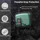 KOREDA Compatible with Samsung Galaxy Buds 3 Case & Galaxy Buds 3 Pro Case with Cleaner Kit, Military TPU Shockproof Protective Hard Cover with Secure Lock for Men (Green)