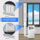 Portable Air Conditioner Window Kit with Universal Coupler Fit for 5.1"/5.9" Exhaust Hose, Mobile A/C Window Vent Seal Kit with 4 Adjustable Seal Plates for Vertical/Horizontal Sliding Window