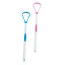 2pcs Tongue Scraper Cleaner Ergonomic Oral Care Tools for Fresh Breath Gentle Cleaning Safe Tongue Scraping Pink Sky Blue
