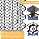 12 Units Permeable Pavers Gravel, Grass& Gravel Driveway System, Interlocked Pavers Gravel Grid Black PE Shed Base 1.6" Depth, 32 Sq Ft (12)