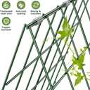 Amoskey Cucumber Trellis, Garden Trellis for Climbing Plants Outdoor, Foldable A-Frame Trellis, Cucumber Trellis for Raised Bed for Cucumbers, Peas, or Tomatoes (Green, Bold Large Grid 46''H*36'W)