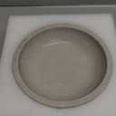 FNTSTICGOODS Travertine Decorative Bowl - 7.8 Diameter & 2 Height - Key Bowl for Entryway Table - Organic Modern Centerpiece - White/Gray