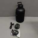 64oz Insulated Water Bottle,Half Gallon Water Flask Stainless Steel Vacuum, Cold for 48 Hrs,BPA-Free & Leakproof -with Paracord Handle,Strap,Straw Spout Lids,Large Jug for Gym Sports,Black