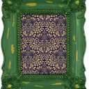 SIMON'S SHOP Vintage 6x8 Picture Frame for Wall and Tabletop Display, Rustic Photo Frame in Distressed Moss Green, Shabby Chic Home Decor