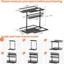 Under Sink Organizer and Storage for Bathroom and Kitchen - 2 Pack 3 Tier Under Cabinet Pull Out Shelf Organizers - Slide Out Drawer Organization for Home Cabinets Shelves and Drawers
