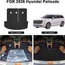 Floor Mats & Cargo Mat for Hyundai Palisade 2026 7 Seats Only Gas, TPE All Weather Car Floor Lines Trunk Mat with Backrest Set & 2nd Backrest Mats for Hyundai Palisade Accessories(Not for SE)