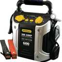 STANLEY J309 Portable Power Station Jump Starter 600 Peak Amp Battery Booster, 3.1A USB Ports, Battery Clamps